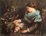 Courbet, Gustave The Sleeping Spinner oil painting picture wholesale